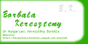 borbala kereszteny business card